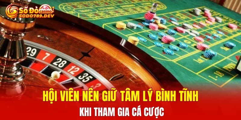 Hội viên nên giữ tâm lý bình tĩnh khi tham gia cá cược